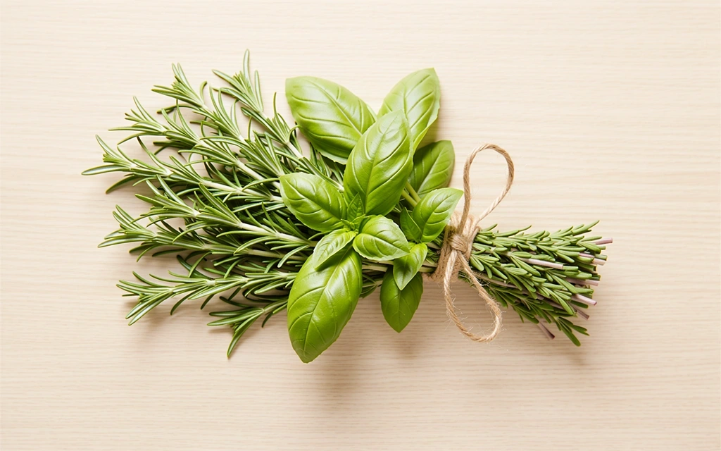 Fokus auf frische Kräuter